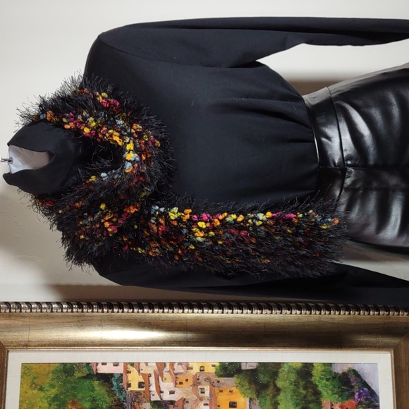 Artisan Crafted Hand Crochet Eyelash Fringe Scarf - Picture 2 of 3